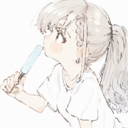 插画漫画风格头像女生，