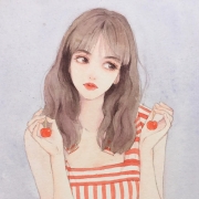 手拿樱桃温柔动漫女生头像图片，甜拽樱桃系女生头像手绘