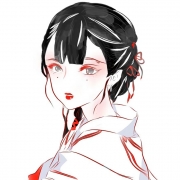 红妆古风女生动漫头像图