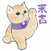 插画大吉大利猫咪头像图片，招财猫头像图片